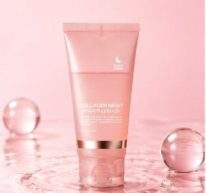 Face Night Mask Collagen Wrapping Mask Natural Ingredients Firming Elasticity & Hydration Anti-wrinkle For Skin Care
