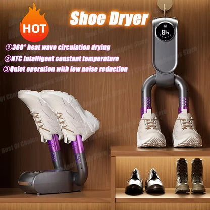 Electric UV Shoe Dryer Household Foldable Constant Warm Air Boot Dryer Heater Sterilization Deodorization Footwear Dryer