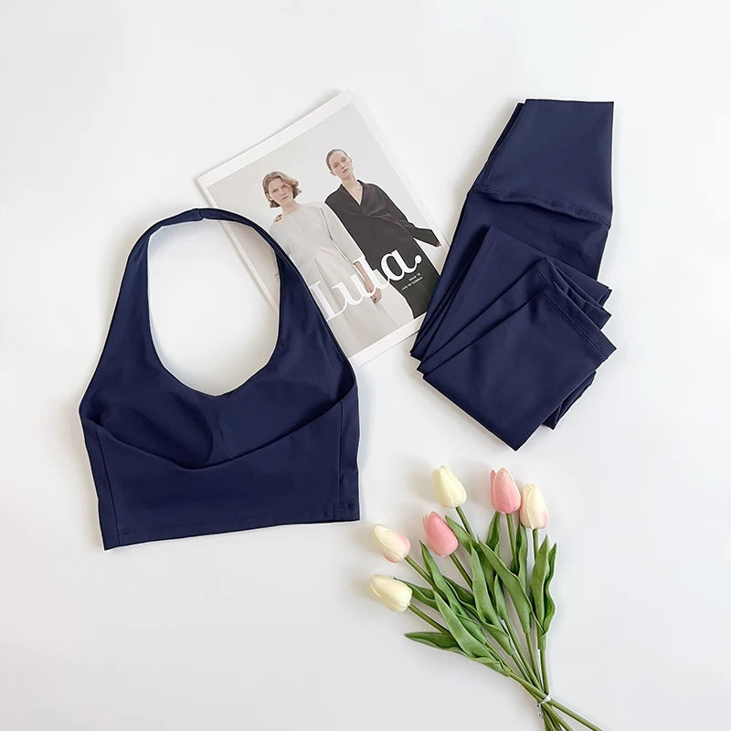 Women's 2PCS Sex Gym Impact Yoga Sports Bra Legging Yoga Set Naked Feel High Stretch Comfortable Workout Sportswear Set