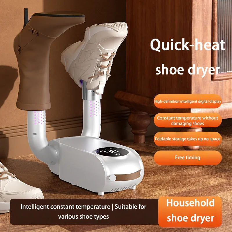Electric UV Shoe Dryer Household Foldable Constant Warm Air Boot Dryer Heater Sterilization Deodorization Footwear Dryer