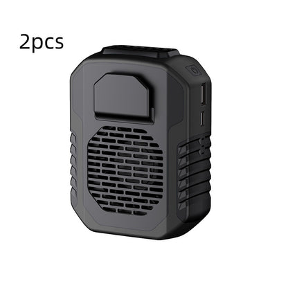 Portable Waist Fan USB Air Conditioning Rechargeable Hanging Neck Mini Fan Outdoor Sports Cooling Waist Clip On Fan